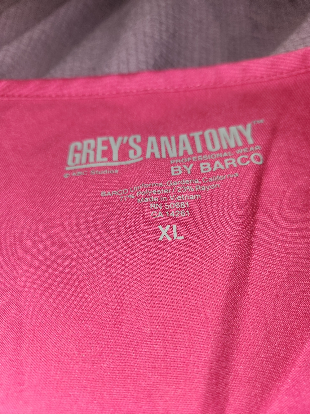 Grey's Anatomy by Barco Women's Scrub Top in Hot Pink